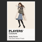 Andy Sachs Andy Sachs's transformation from aspiring journalist to sharply styled Runway assistant Icon Frame artwork in black