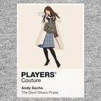Andy Sachs Andy Sachs's transformation from aspiring journalist to sharply styled Runway assistant Icon Frame artwork in grey