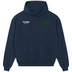Anfield hoodie – navy men's hoodie featuring the Anfield Players Couture logo