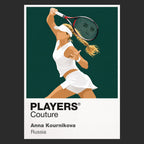 Anna Kournikova Tennis Icon Frame Men's Hoodie