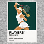 Anna Kournikova Tennis Icon Frame Men's Hoodie