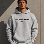 anne-sophie-mathis name-print hoodie - grey