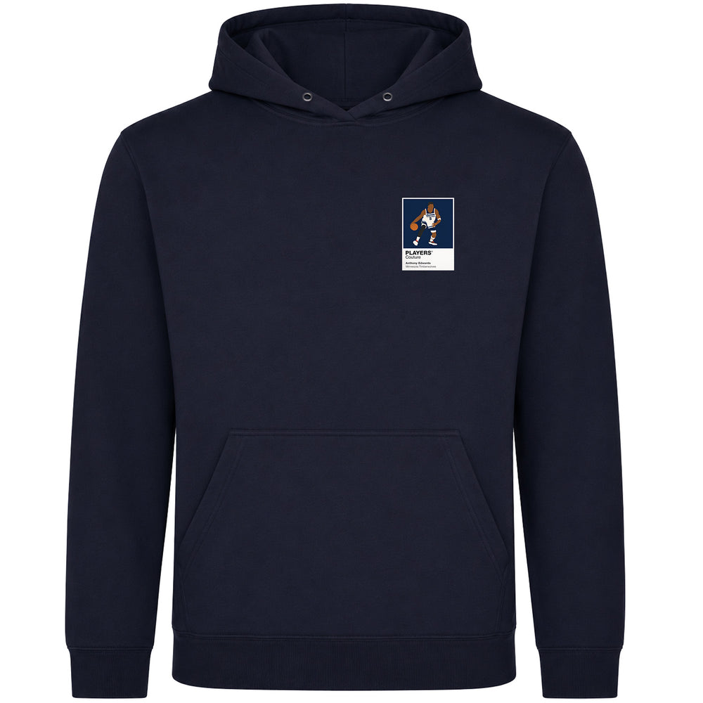 Anthony Edwards Timberwolves Basketball Icon Frame Men's Hoodie - Navy