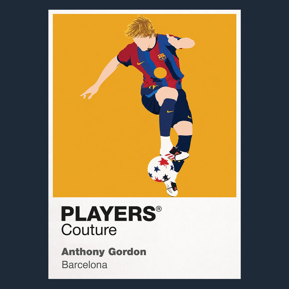 Anthony Gordon Barcelona navy Icon Frame artwork detail