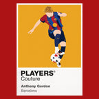 Anthony Gordon Barcelona red Icon Frame artwork detail