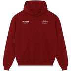 Anthony Gordon hoodie – red men's hoodie featuring the Anthony Gordon Players Couture logo