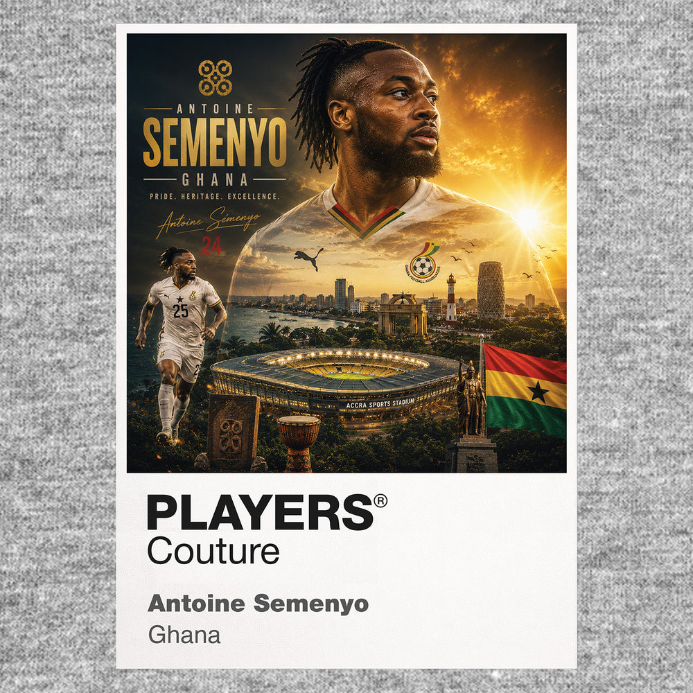 Antoine Semenyo Ghana Atlas Frame artwork by Players Couture