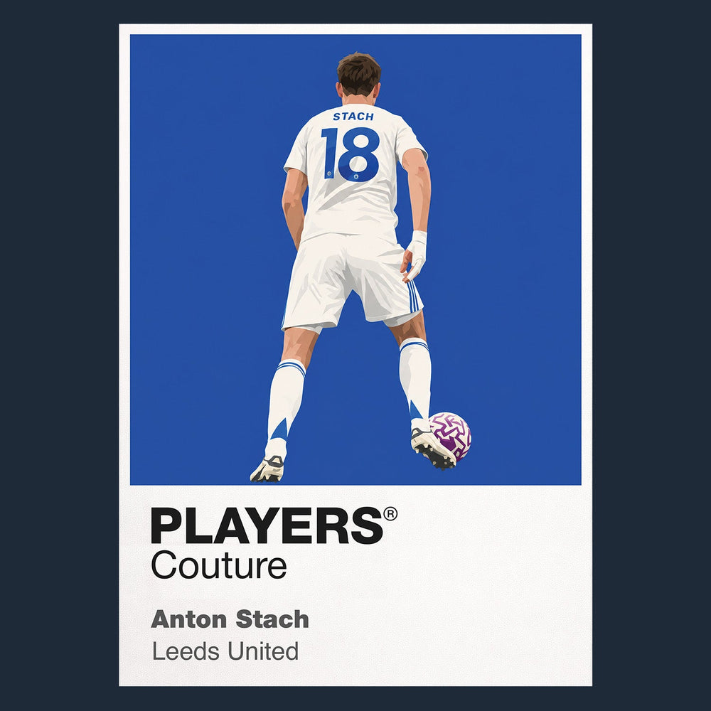 Anton Stach Leeds United navy Icon Frame artwork detail