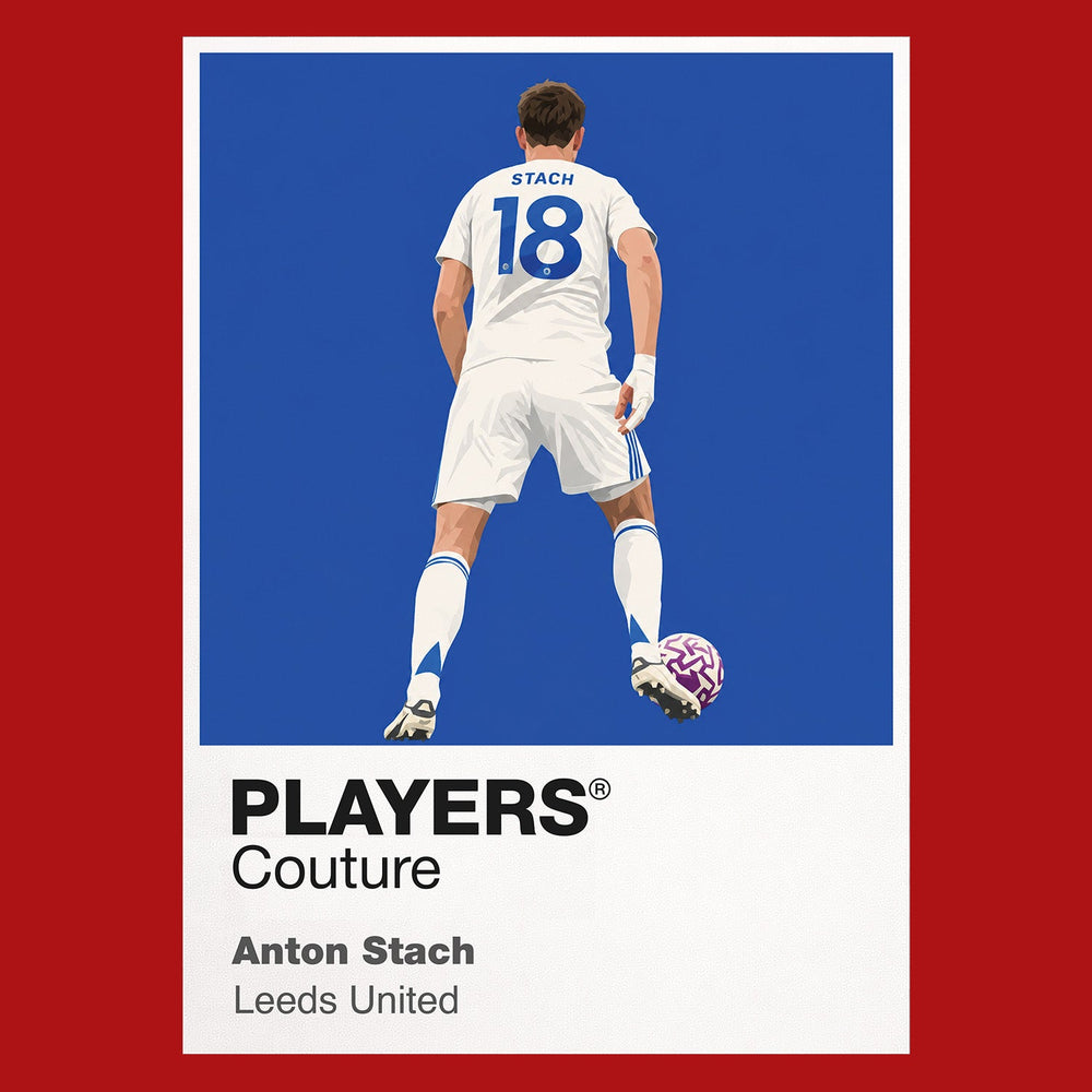 Anton Stach Leeds United red Icon Frame artwork detail