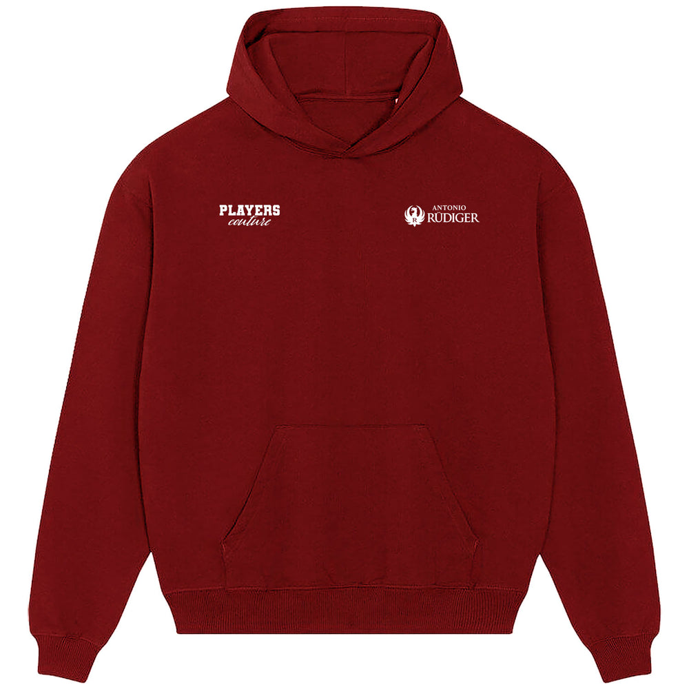Antonio Rudiger Logo Players Couture Men's Casual Hoodie Red