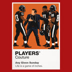 Any Given Sunday the Miami Sharks, Tony D'Amato's touchline authority and Willie Beamen's explosive rise Icon Frame artwork in red