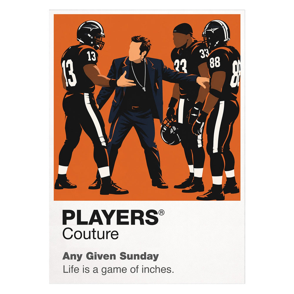 Any Given Sunday the Miami Sharks, Tony D'Amato's touchline authority and Willie Beamen's explosive rise Icon Frame artwork on white