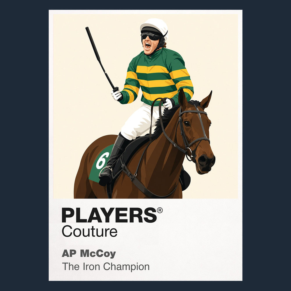 AP McCoy horse racing hoodie – navy view