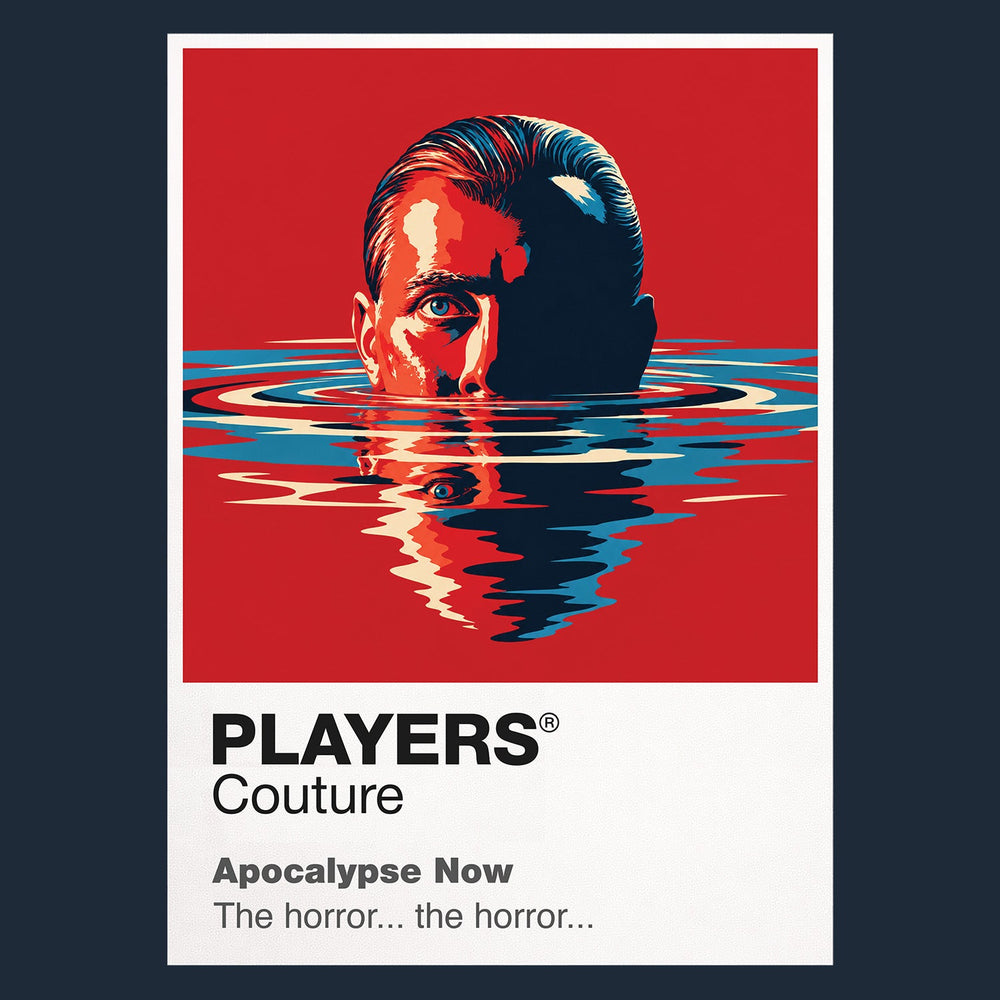 Apocalypse Now Captain Willard's river journey towards Colonel Kurtz through fire, jungle and moral collapse Icon Frame artwork in navy