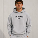 apollo-creed name-print hoodie - grey