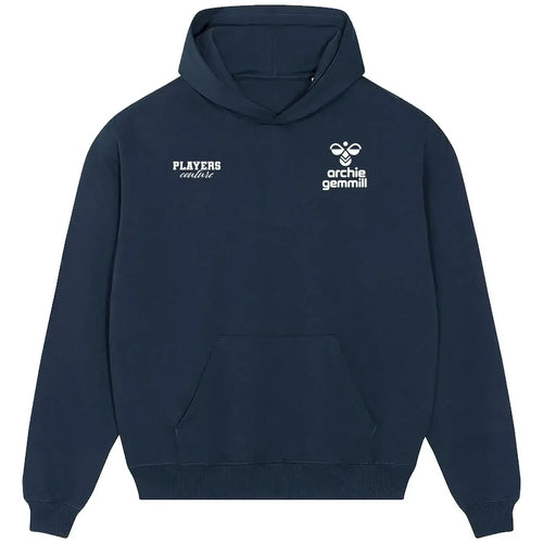 Archie Gemmill hoodie – navy men's hoodie featuring the Archie Gemmill Players Couture logo