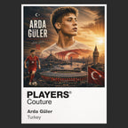 Arda Guler Turkey Atlas Frame artwork by Players Couture