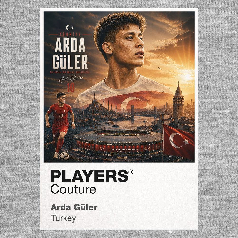Arda Guler Turkey Atlas Frame artwork by Players Couture