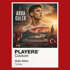 Arda Guler Turkey Atlas Frame artwork by Players Couture
