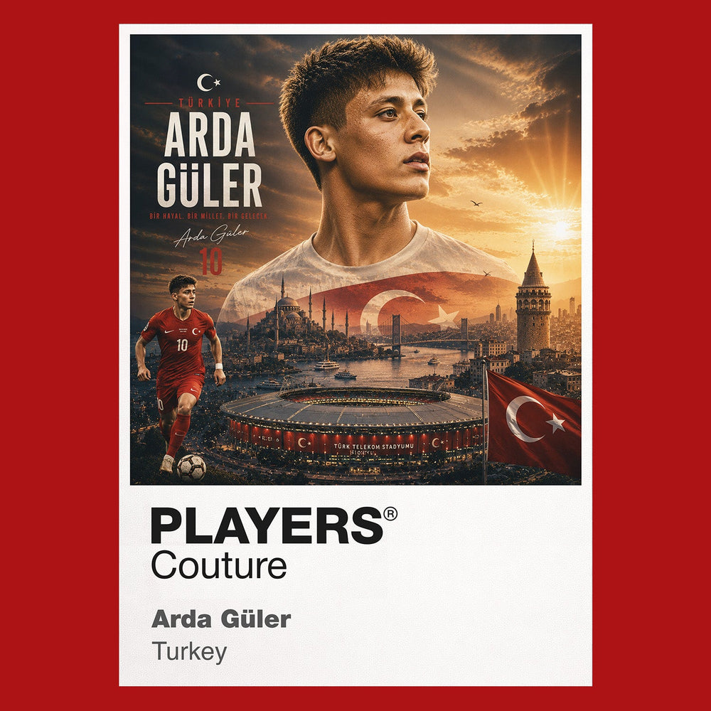 Arda Guler Turkey Atlas Frame artwork by Players Couture