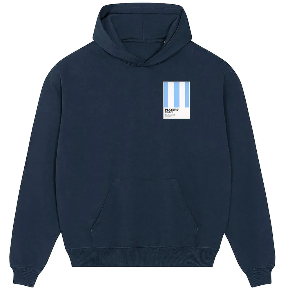 Argentina Football hoodie – navy men's hoodie featuring the Argentina Football Players Couture logo