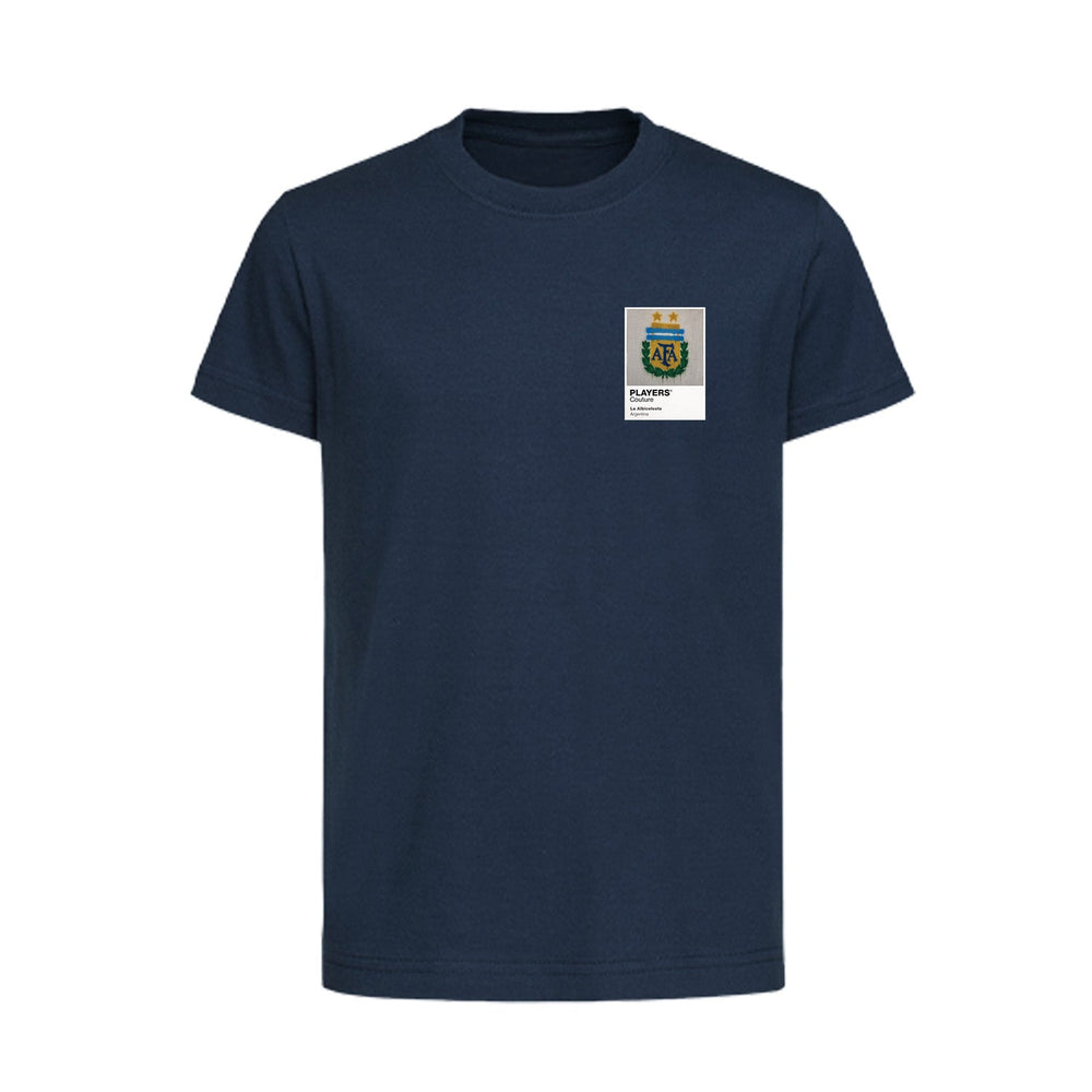 Argentina Logo Graffiti Frame Kids T-Shirt - argentina graffiti frame kids navy tshirt