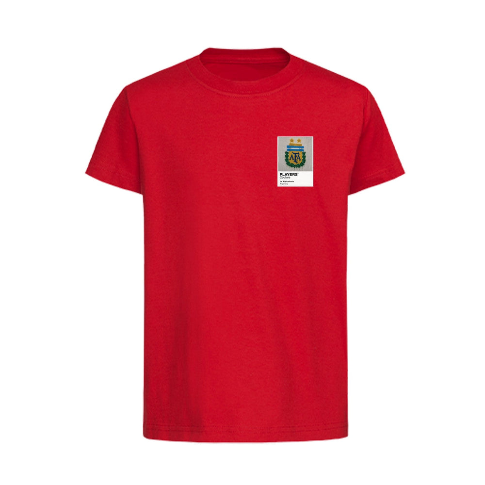Argentina Logo Graffiti Frame Kids T-Shirt - argentina graffiti frame kids red tshirt