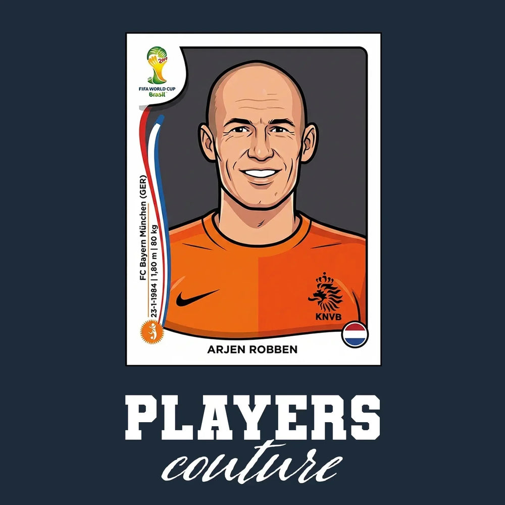 Arjen Robben World Cup Sticker Men's Hoodie – arjen robben navy Players Couture design