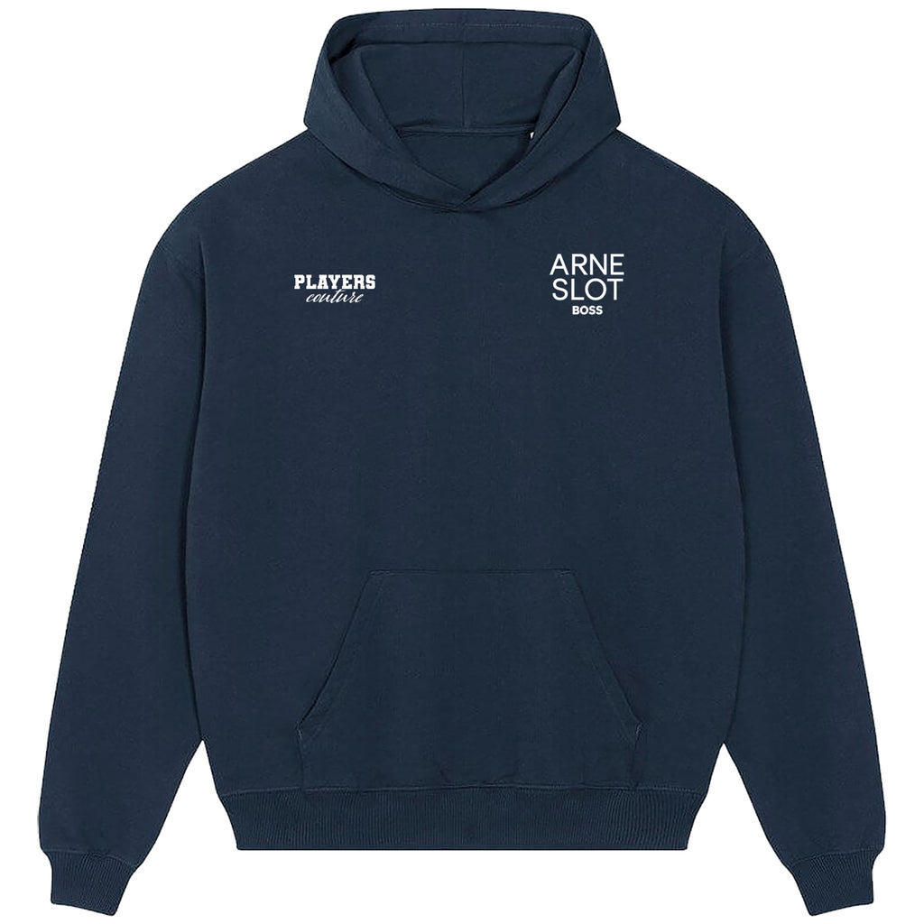 Arne Slot Logo Players Couture Men's Casual Hoodie Navy