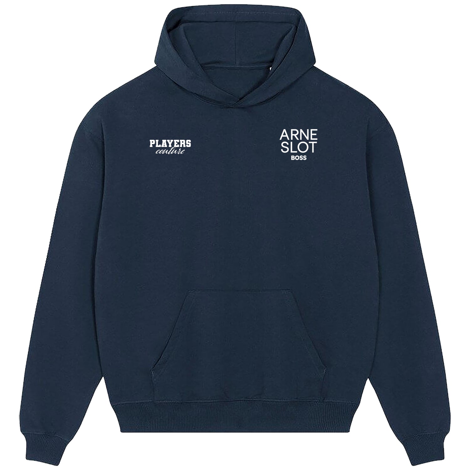 Arne Slot Logo Players Couture Men's Casual Hoodie Navy