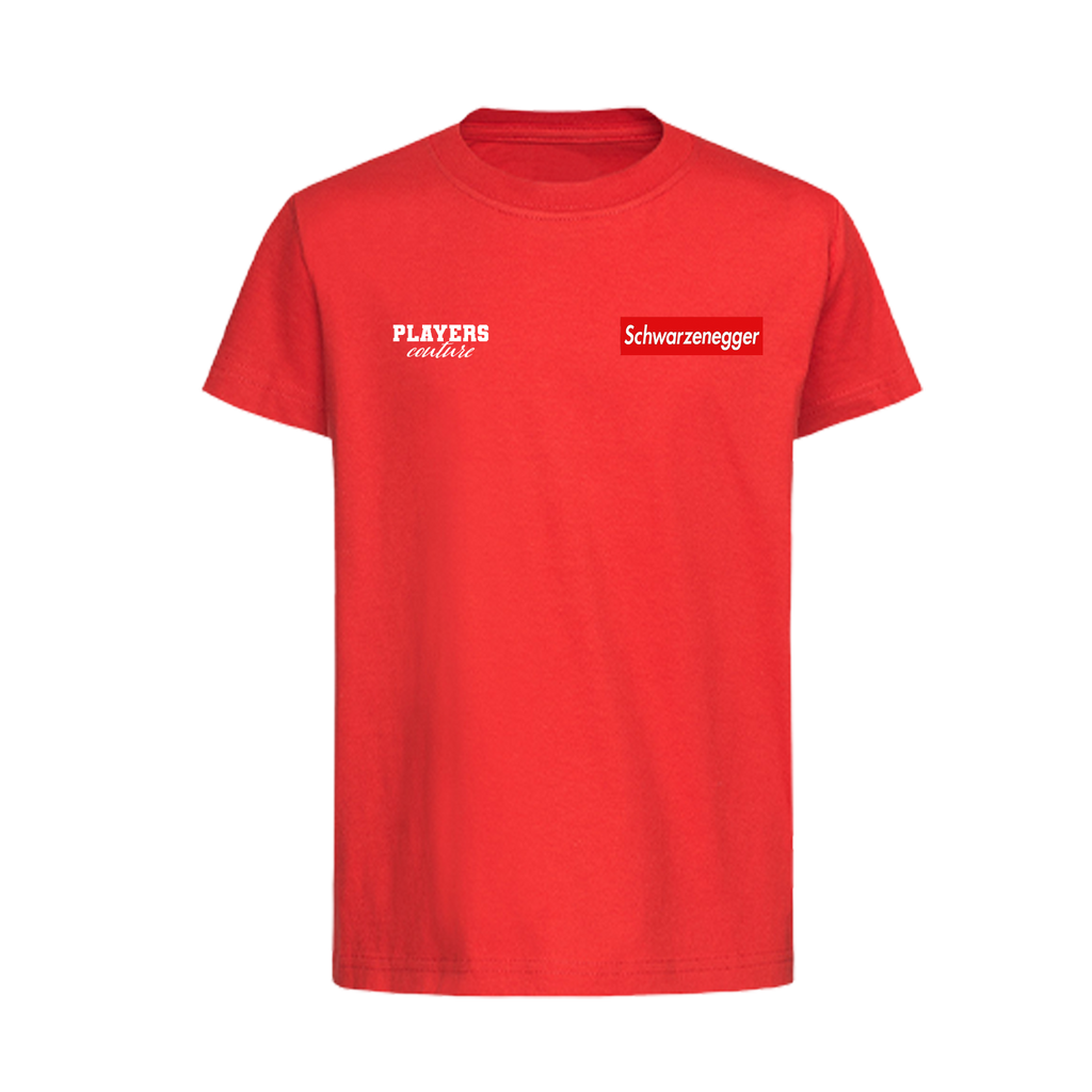 Arnold Schwarzenegger Logo Players Couture Kids T-Shirt Red