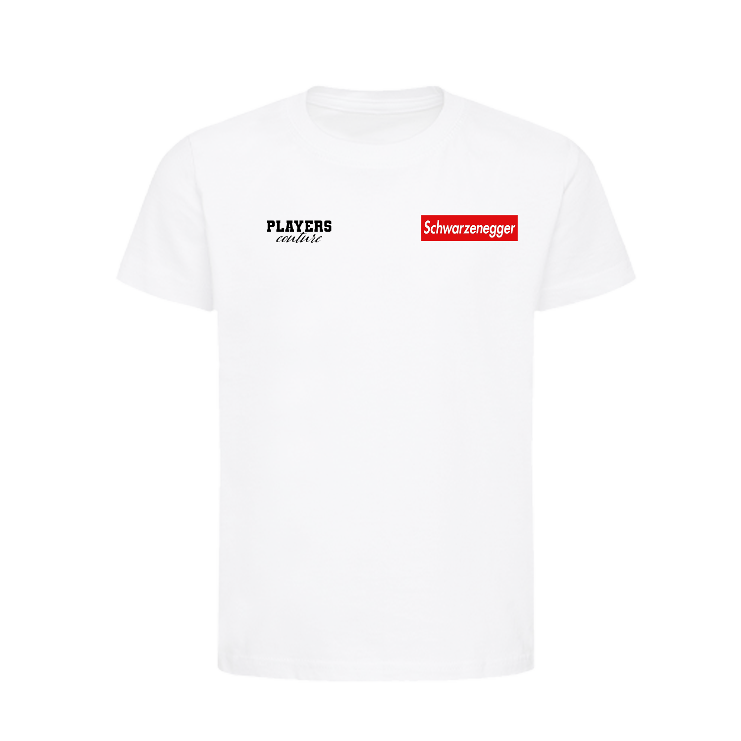 Arnold Schwarzenegger Logo Players Couture Kids T-Shirt White