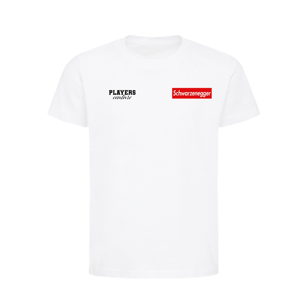 Arnold Schwarzenegger Logo Players Couture Kids T-Shirt White