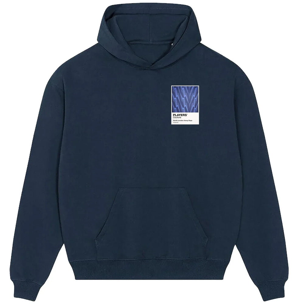 Arsenal Blue Away Football hoodie – blue men's hoodie featuring the Arsenal Blue Away Football Players Couture logo