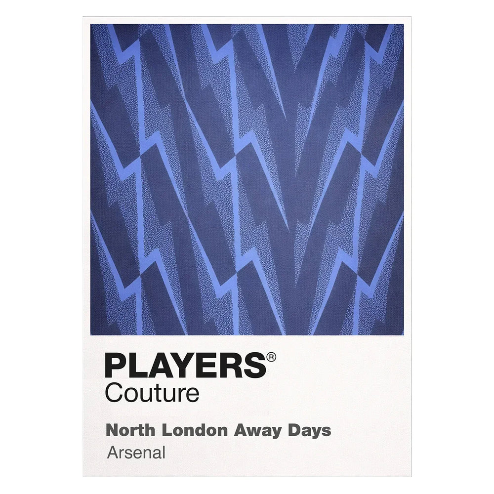 Arsenal Blue Away Classic Football Shirt Colours Frame Men's T-Shirt – blue close-up detail shot of the Arsenal Players