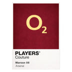 Arsenal Maroon 05 Classic Football Shirt Colours Frame Men's T-Shirt – maroon close-up detail shot of the Arsenal Players