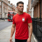 Arsenal t-shirt – white men's t-shirt with black Arsenal letters and Players Couture logo on the chest
