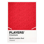 Arsenal Red Classic Football Shirt Colours Frame Men's Hoodie – red close-up detail shot of the Arsenal Red Players Couture