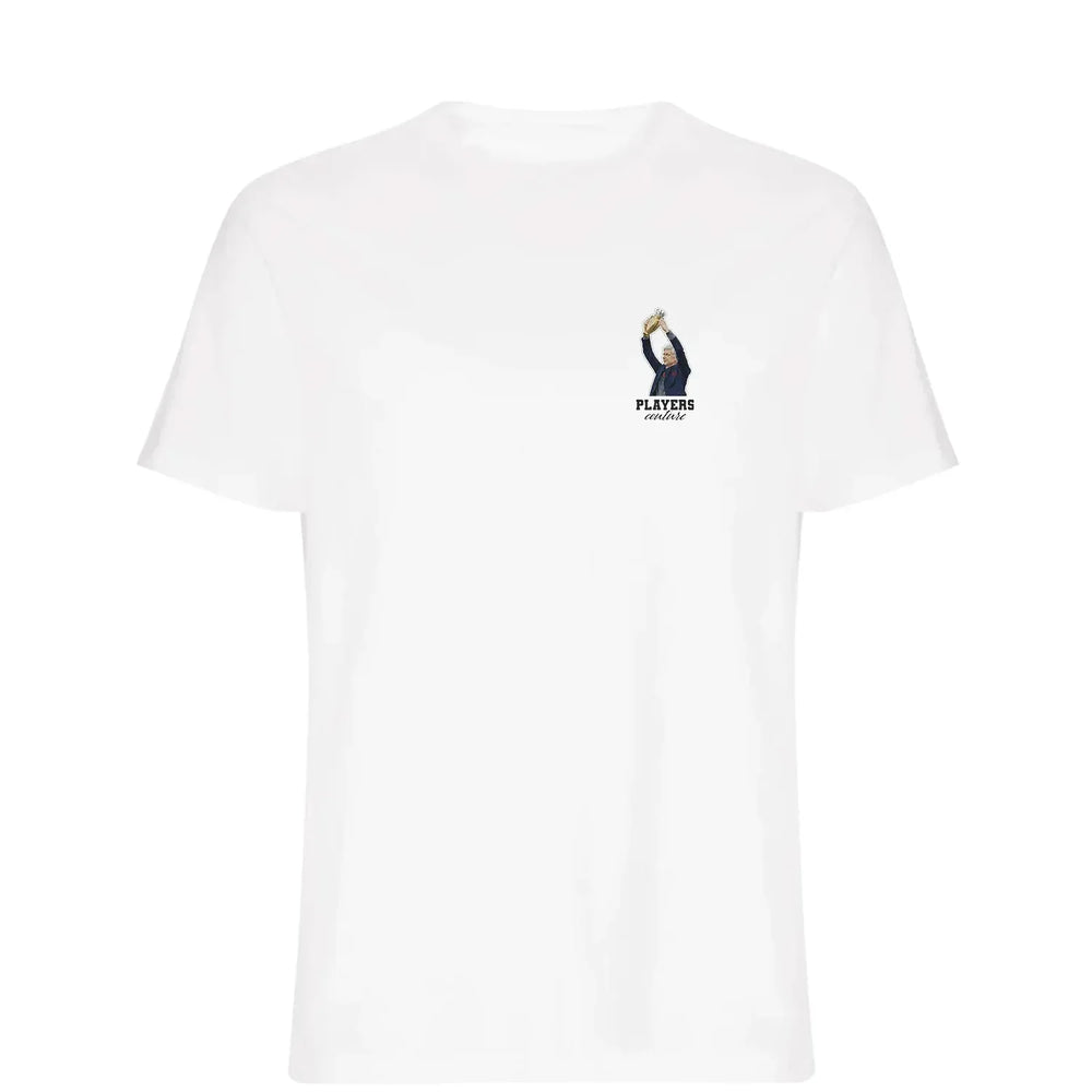 Arsene Wenger t-shirt – white men's t-shirt featuring the Arsene Wenger Players Couture logo