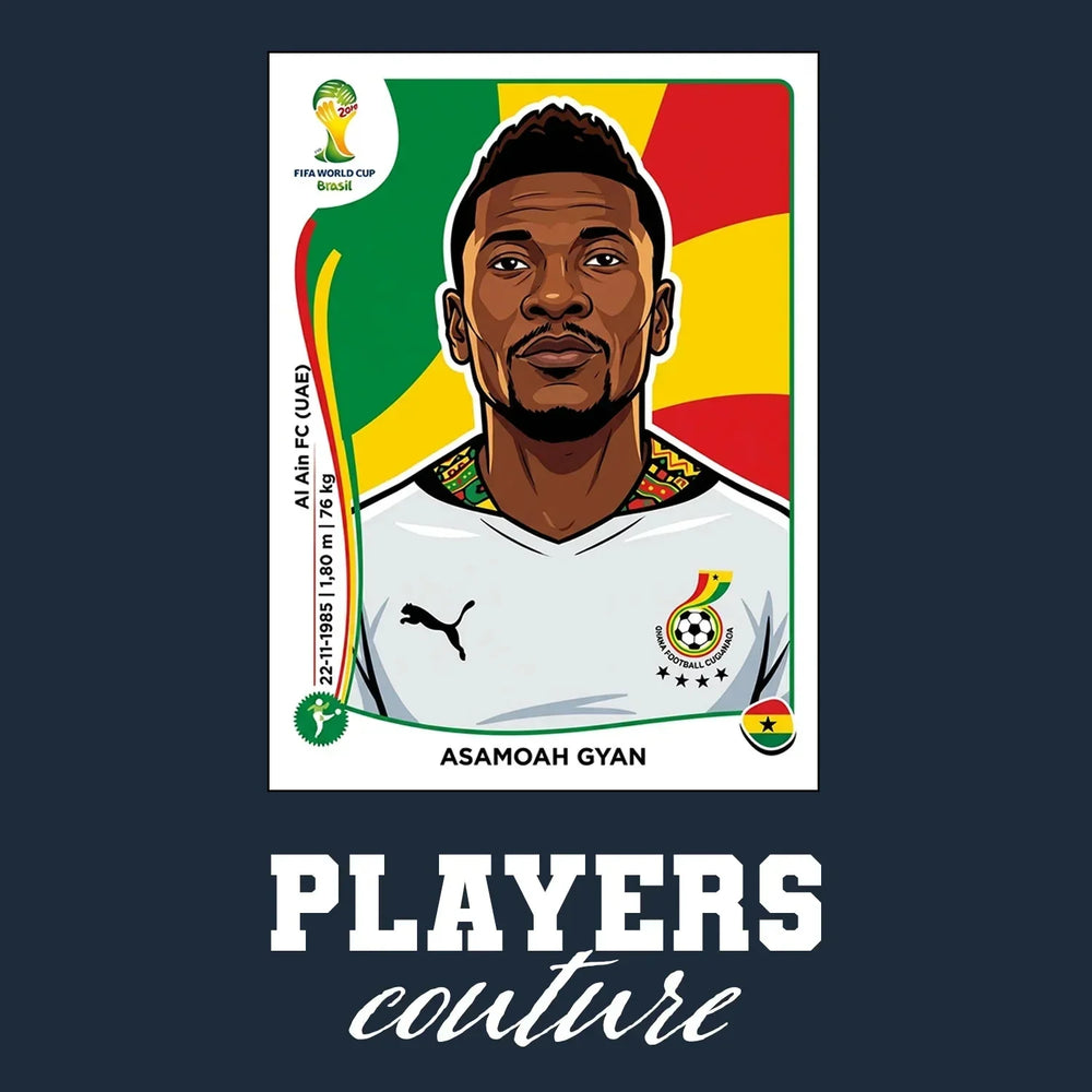 Asamoah Gyan World Cup Sticker Kids T-Shirt – asamoah gyan navy Players Couture design
