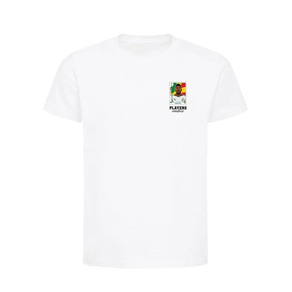 Asamoah Gyan World Cup Sticker Kids T-Shirt – asamoah gyan sticker kids white tshirt Players Couture design
