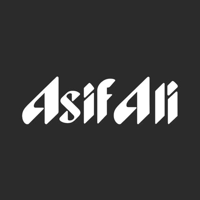 Asif Ali Logo Men's T-Shirt – black close-up detail shot of the Asif Ali Players Couture logo design