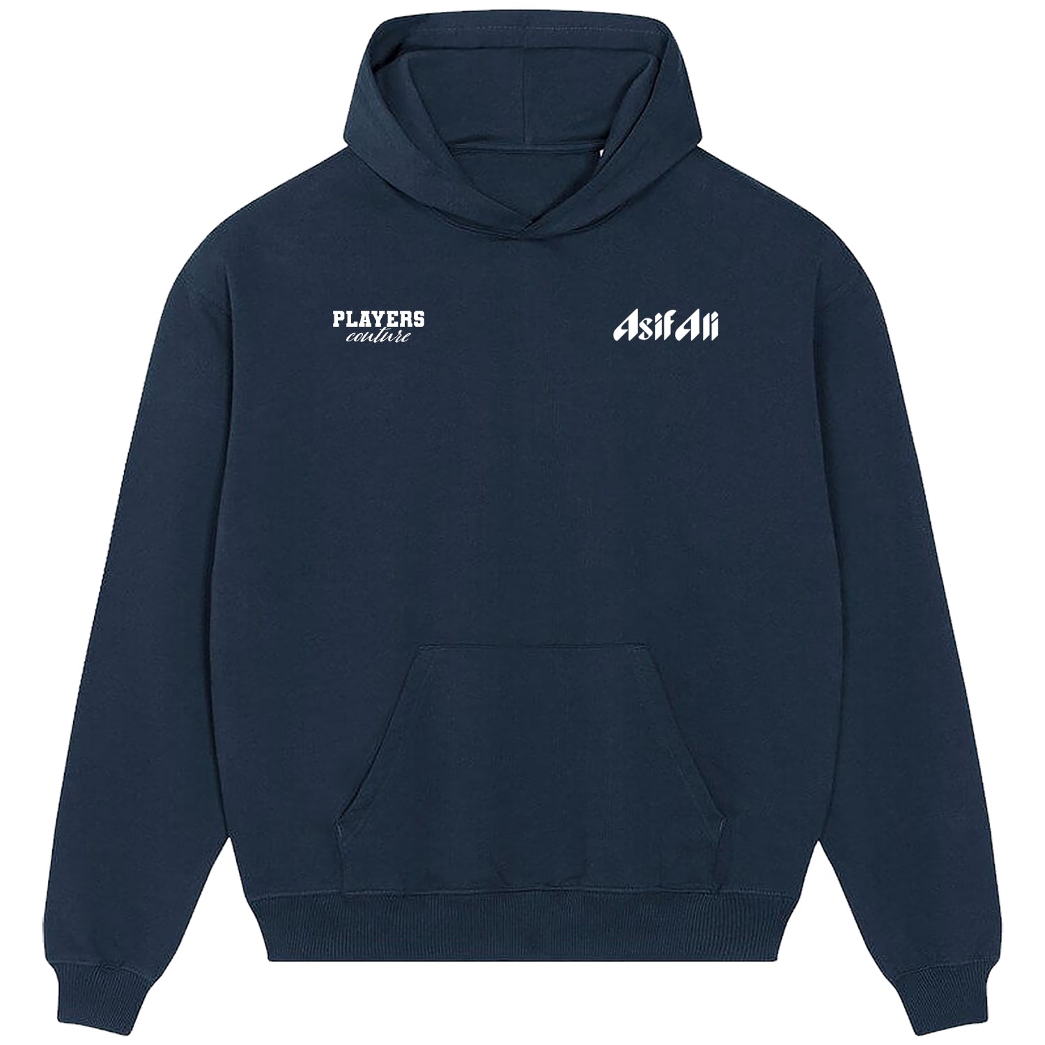 Asif Ali Logo Players Couture Men's Casual Hoodie Navy