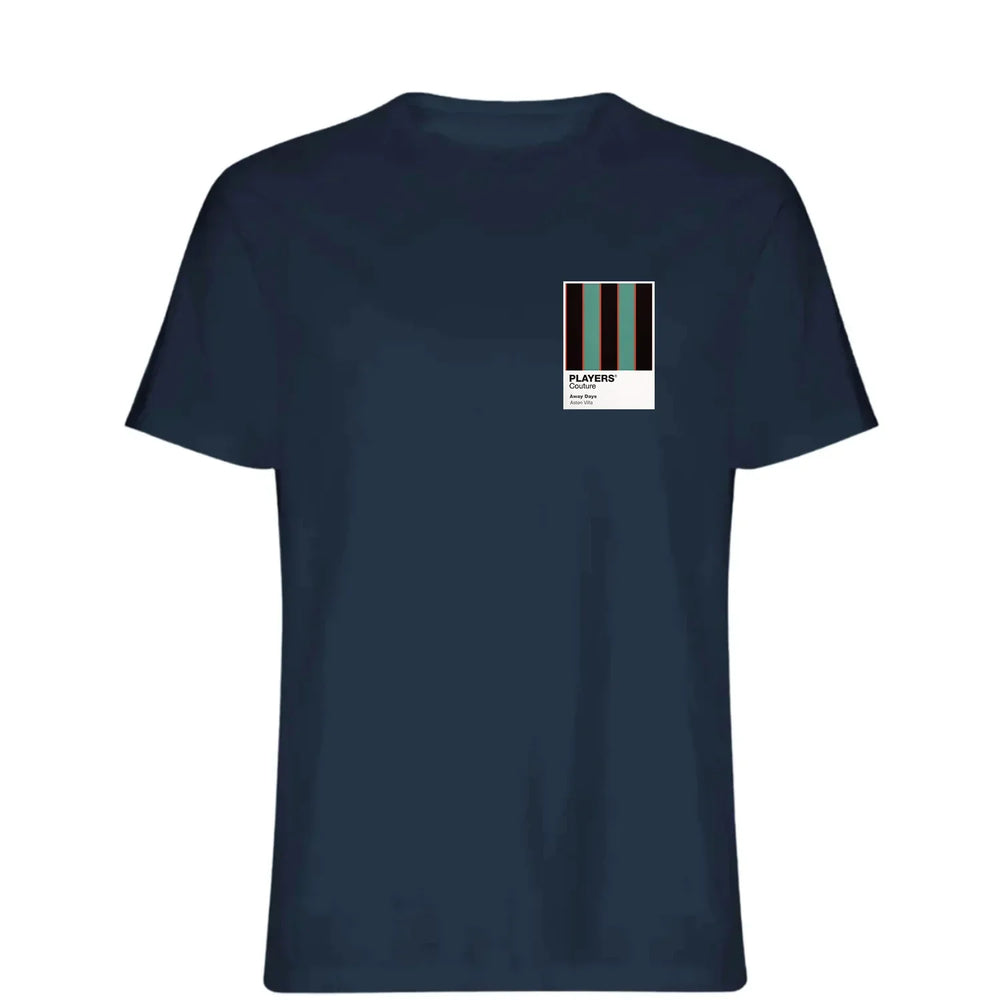 Aston Villa Away t-shirt – navy men's t-shirt featuring the Aston Villa Away Players Couture logo