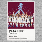 Aston Villa Europa League champions Icon Frame artwork in grey