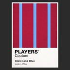 Aston Villa Home Classic Football Shirt Colours Frame Men's T-Shirt – black close-up detail shot of the Aston Villa Home