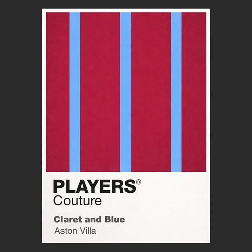 Aston Villa Home Classic Football Shirt Colours Frame Men's T-Shirt – black close-up detail shot of the Aston Villa Home