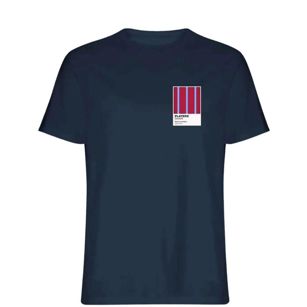 Aston Villa Home t-shirt – navy men's t-shirt featuring the Aston Villa Home Players Couture logo