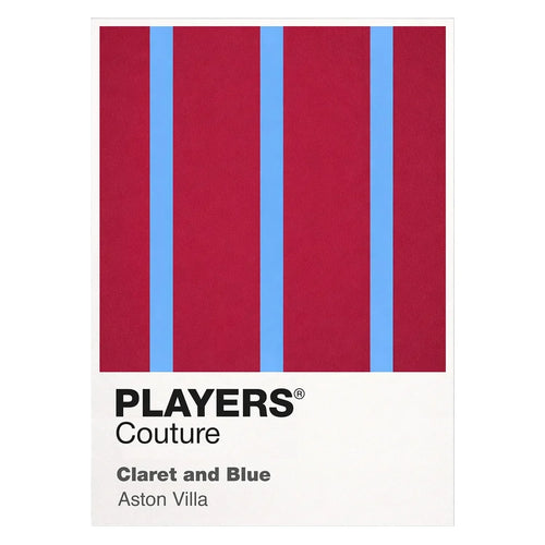 Aston Villa Home Classic Football Shirt Colours Frame Men's T-Shirt – white close-up detail shot of the Aston Villa Players