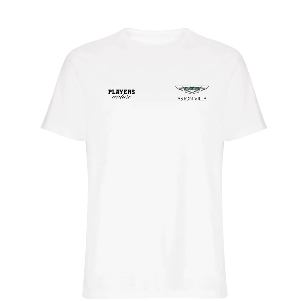 Aston Villa Logo Players Couture Mens T-Shirt White